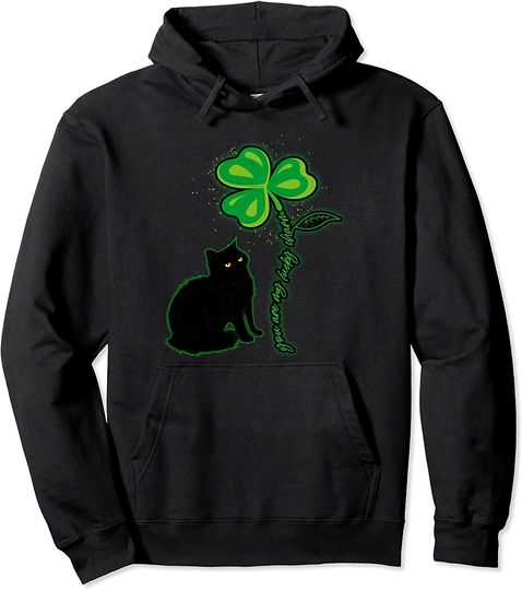 Discover St Patricks Day Black Cat Shirt My Lucky Charm Women's Men Pullover Hoodie
