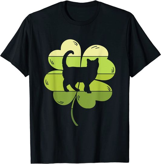 Discover My Cat Is My Lucky Charm Saint Patrick's Day Shamrock T-Shirt