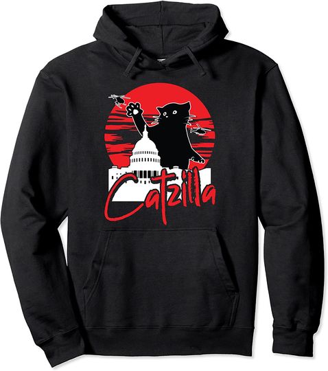 Discover Catzilla Lazy Halloween Costume Funny Japanese Monster Pullover Hoodie
