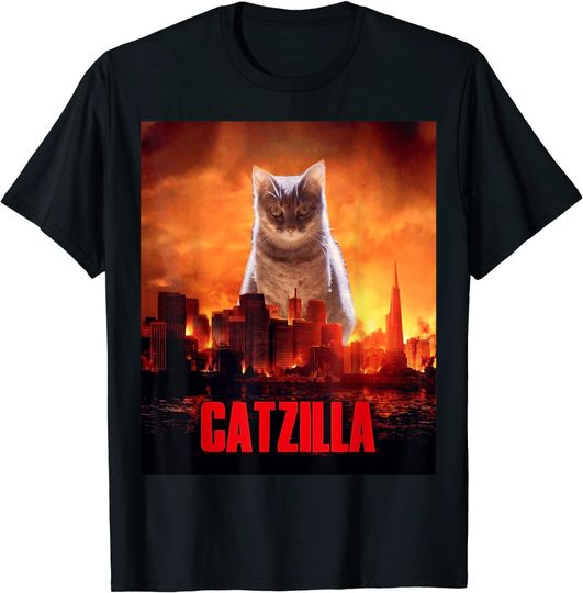 Discover Catzilla Cat Kitten Lover T-Shirt