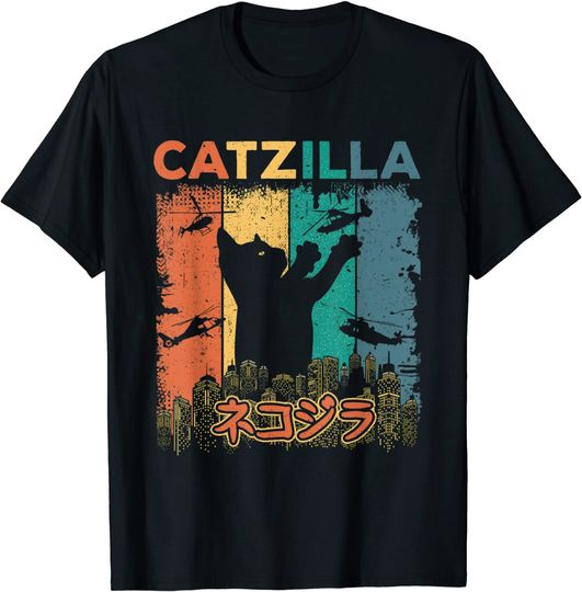 Discover Vintage Catzilla Japanese Monster T-Shirt