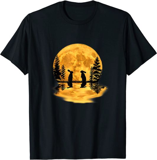 Discover Bunny RabbitFull  Moon Night Sky T-Shirt