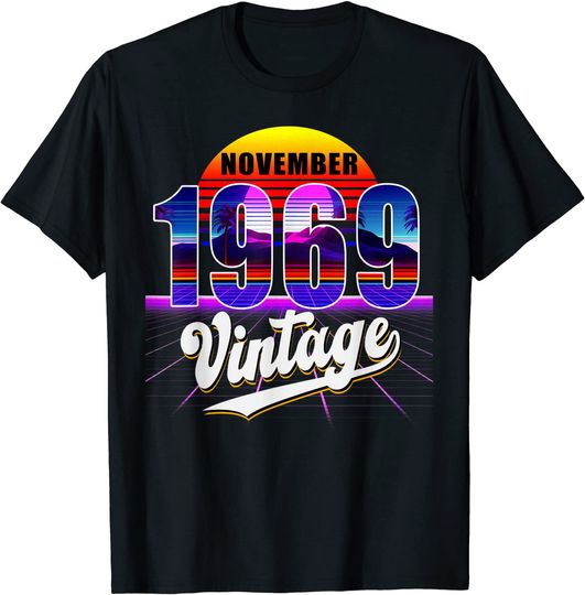 Discover November 1969 Retro 52nd Birthday Style T-Shirt