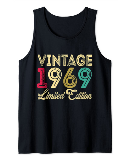 Discover Vintage 1969 52nd Birthday Tee Limited Edition 52 Year Old Tank Top