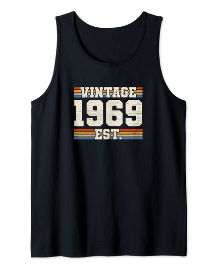 Discover Retro 52 Years Old Vintage 1969 Established 52nd Birthday Tank Top