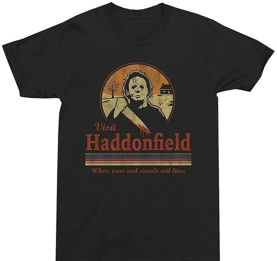 Discover Visit Haddonfield New Halloween Michael Myers Mens Vintage Classic T-Shirt