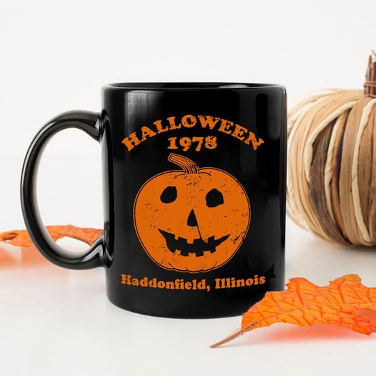 Discover Visit Haddonfield Vintage Halloween 1978 Haddonfield Illinois Mug