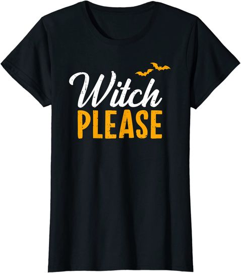 Discover Season Of The Witch Please Halloween Good Bad Witch Broom Hat Spell T-Shirt