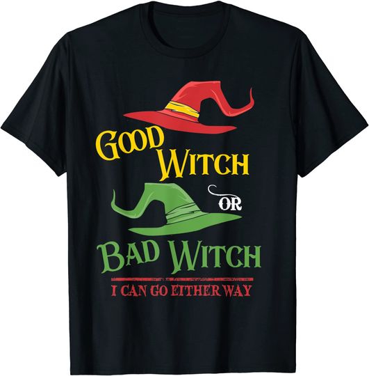 Discover Season Of The Witch Good Witch Bad Witch I Can Go Either Way Halloween T-Shirt