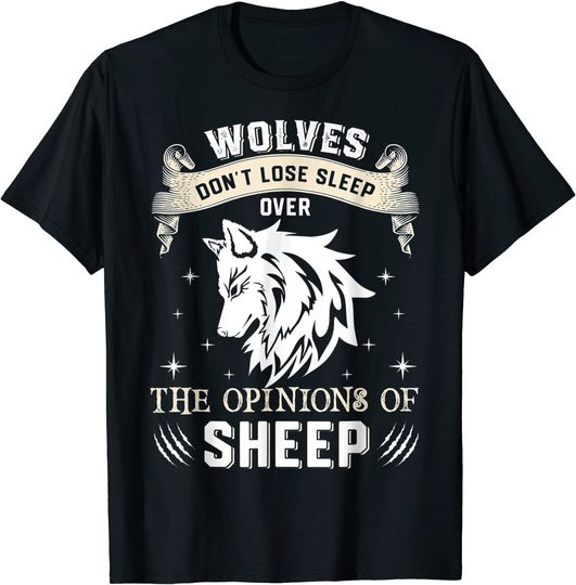 Discover Wolves Don't Lose Sleep Over The Opinions Of Sheep Vintage T-Shirt