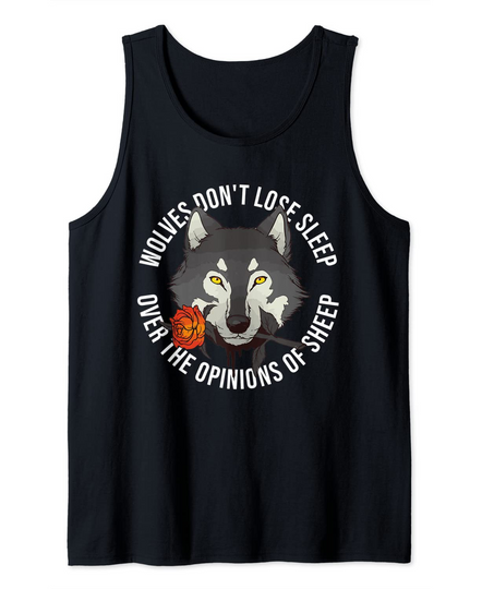Discover Lone Wolves Don't Lose Sleep Over The Opinion Of Sheep Wolf Tank Top