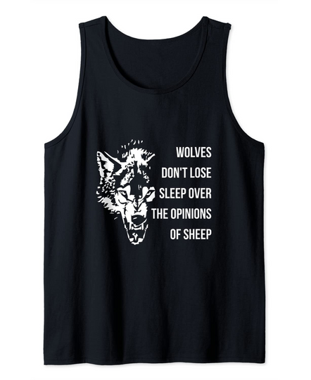Discover Wolves Don't Lose Sleep Over The Opinions Of Sheep Wolf Gift Tank Top