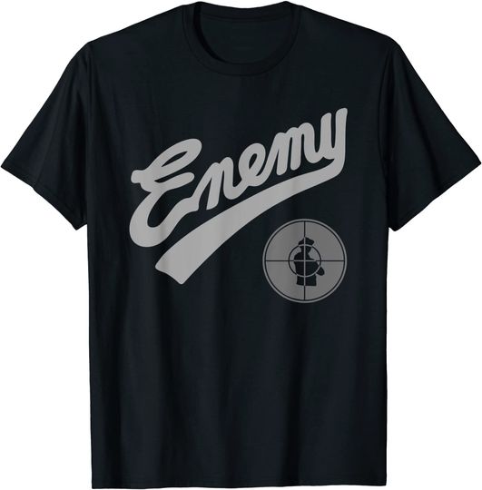 Discover Public Enemy  Enemy Target Black & Grey T-Shirt