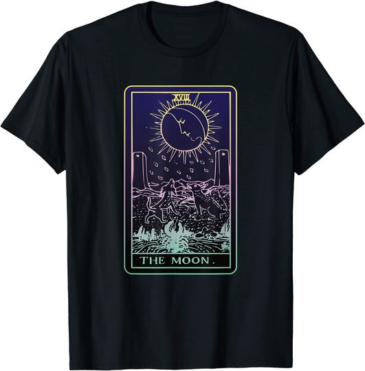Discover The Moon Tarot Card Witch Aesthetic Witchy Major Arcana T-Shirt
