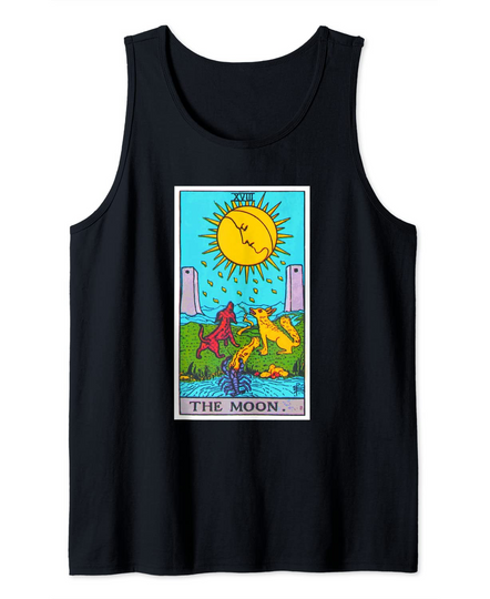 Discover Moon Tarot Card Psychic Occult Metaphysical Tank Top