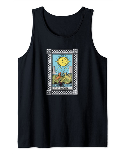 Discover Tarot Card The Moon Celtic Knots For Reader Tank Top