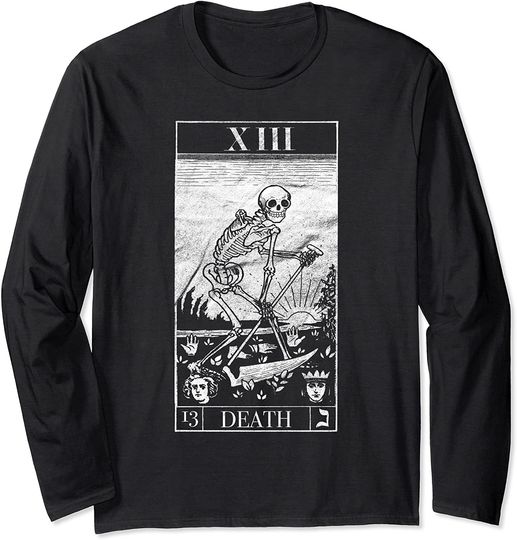 Discover Blackcraft The Grim Reaper Vintage Death Tarot Card Long Sleeve