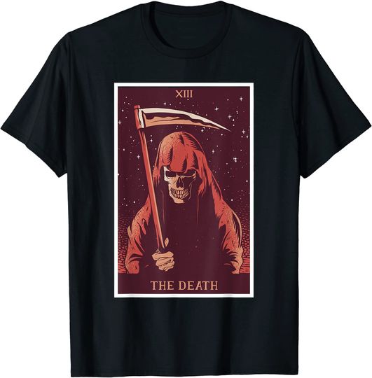 Discover Blackcraft Vintage Death the Grim Reaper Kiss Tarot Card T-Shirt