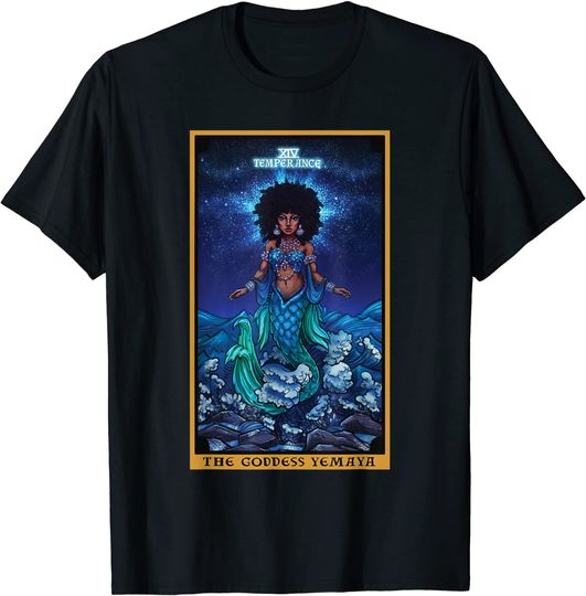 Discover The Goddess Yemaya Temperance Tarot Card Wicca African Witch T-Shirt