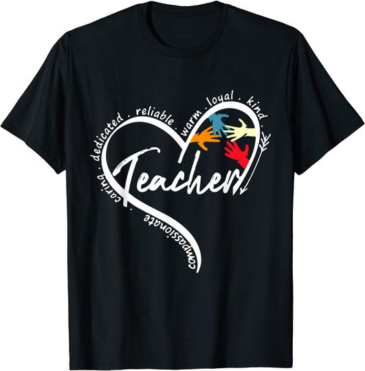 Discover Teaching Is A Work Of Heart Retro T-Shirt