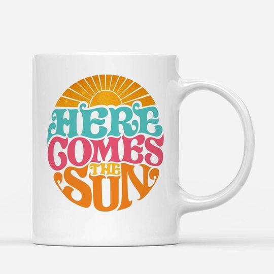 Discover Here Comes The Sun Vintage Sunset Mug
