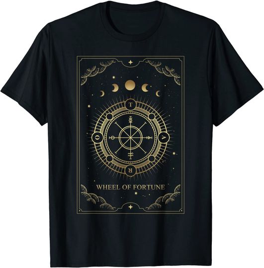 Discover Wheel Of Fortune Tarot Card With Engraving T-Shirt