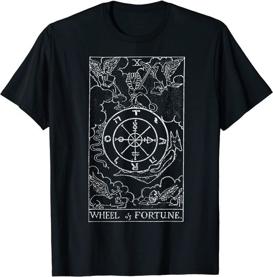 Discover Fortune The Wheel Tarot Card Vintage T-Shirt