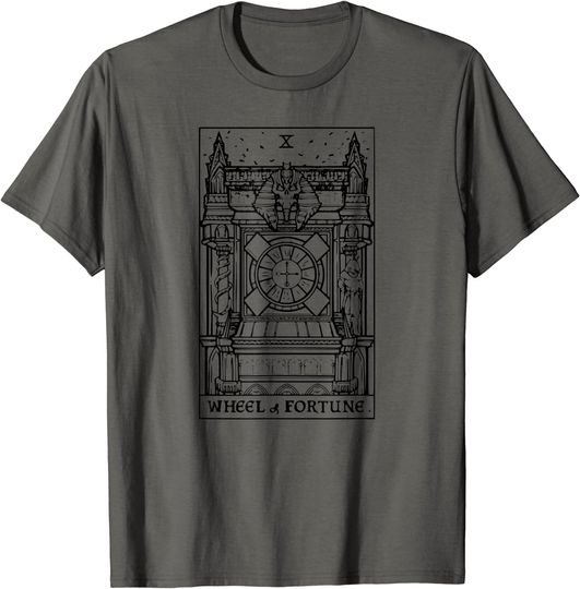 Discover Wheel of Fortune Tarot Card Halloween Gothic Witch Goth T-Shirt