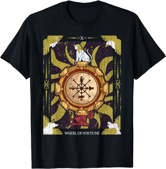 Discover Tarot Card Wheel of Fortune Major Arcana Design Gift T-Shirt