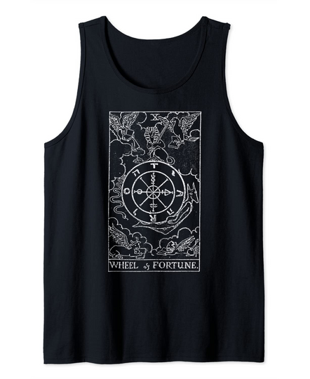 Discover Fortune The Wheel Tarot Card Vintage Tank Top