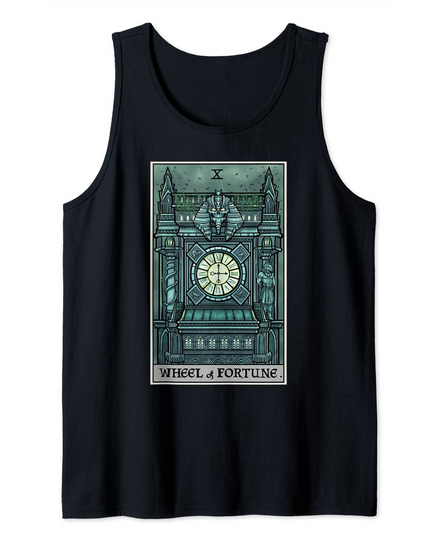 Discover Wheel of Fortune Tarot Card Halloween Gothic Witch Occult Tank Top