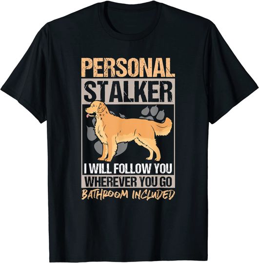 Discover Goldie retro vintage golden retriever personal stalker T-Shirt