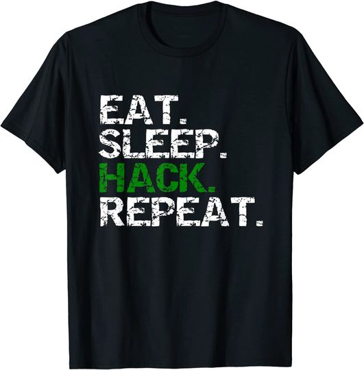 Discover Eat Sleep Hack Repeat Hacker T-Shirt