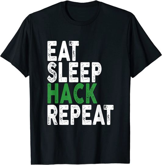 Discover Eat Sleep Hack Repeat Programmer T-Shirt