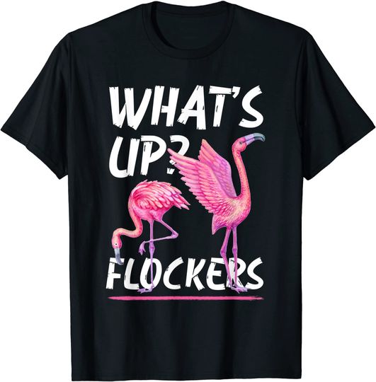 Discover What Up Flockers? Funny Flamingo T-Shirt