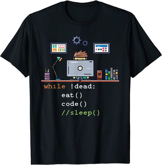 Discover Computer Science Python Programmer Eat Code Sleep T-Shirt
