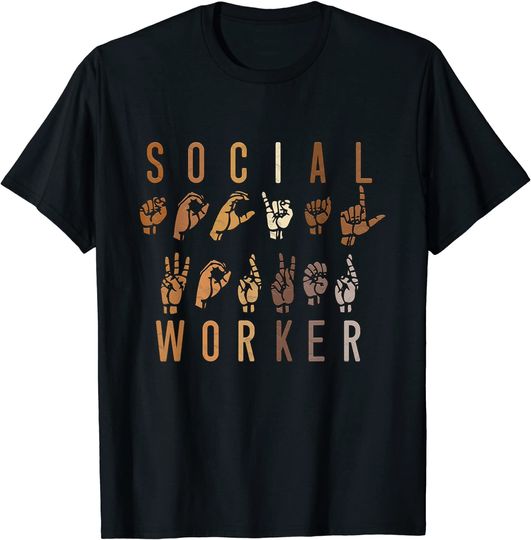 Discover Social Worker Sign Language T-Shirt