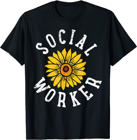 Discover Social Worker Sunflower  T-Shirt