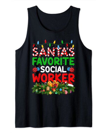 Discover Social Worker Christmas Tank Top