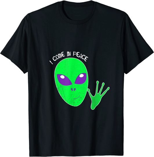 Discover Alien I Come In Peace Space Rave EDM Music T-Shirt