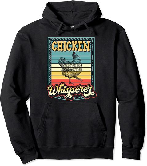Discover Chicken Whisperer Funny Cute Vintage Style Hen Farmer Pullover Hoodie