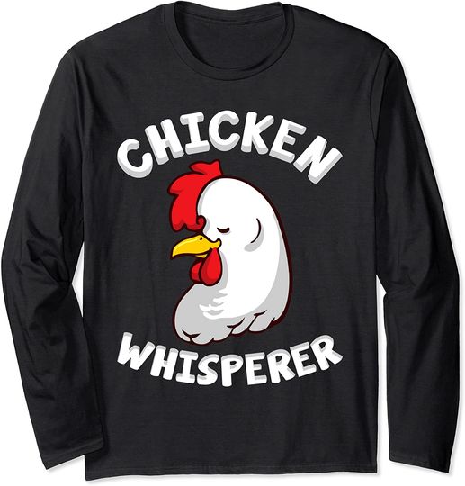 Discover Chicken Whisperer Face Head I love Chickens Themed Gifts Long Sleeve T-Shirt