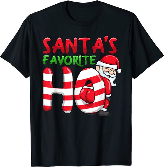 Discover Santas Favorite Ho Santa favourite Ho Funny Girls Christmas T-Shirt