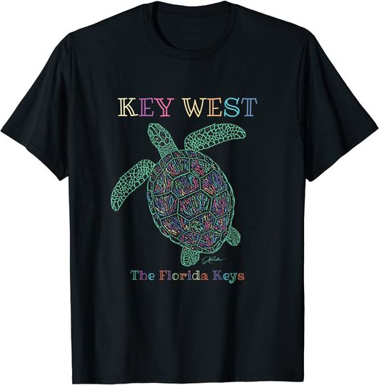 Discover Key West, The Florida Keys, Sea Turtle T-Shirt