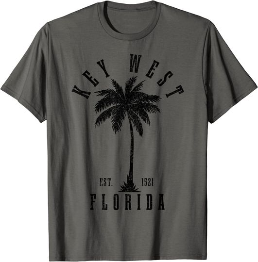 Discover Key West Est.1521 Florida Palm Tree Vintage Gift T-Shirt