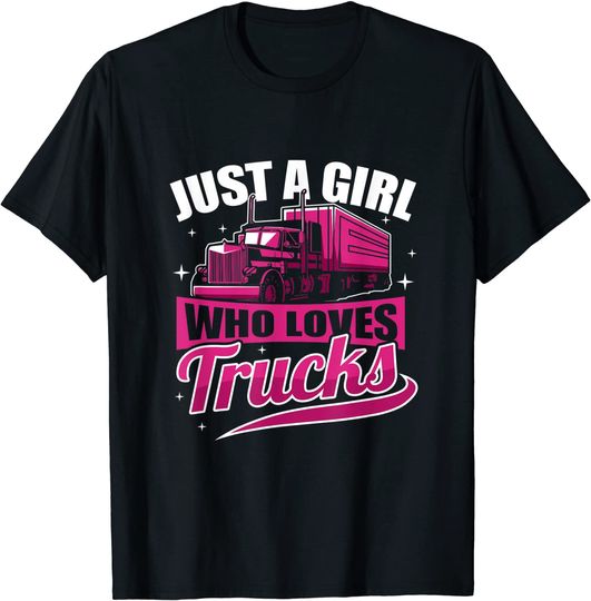 Discover Just A Girl In Loves With A Truck Driver T-Shirt
