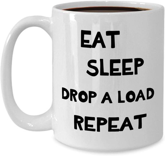Discover Eat Sleep Drop Loads Repeat Mug