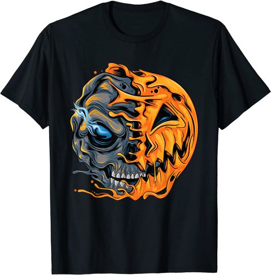 Discover Pumpkin Skull T-Shirt