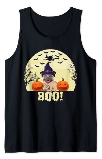 Discover Boo Halloween Pug Lover Spooky Tank Top