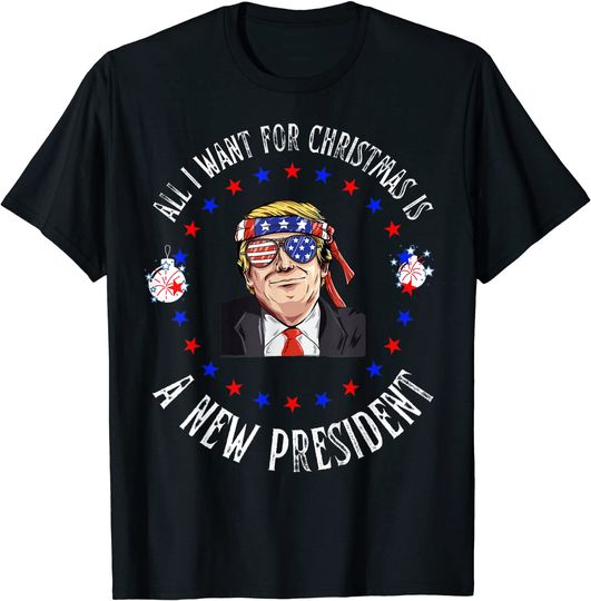 Discover All I Want For Christmas Is A New President Xmas Sweater T-Shirt